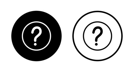 Question icon logo design. question mark sign and symbol