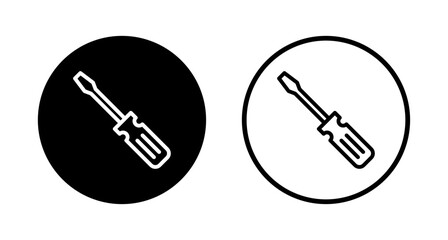 Screwdriver icon logo design. tools sign and symbol