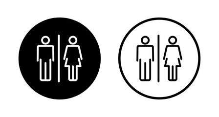 Toilet icon logo design. Girls and boys restrooms sign and symbol. bathroom sign. wc, lavatory