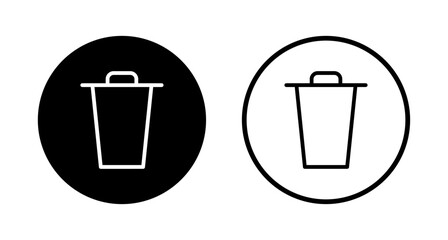 Trash icon logo design. trash can icon. delete sign and symbol.
