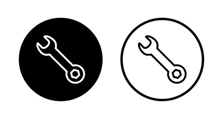 Wrench icon logo design. repair icon. tools sign and symbol