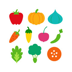 Fototapeta premium set of vegetables icons