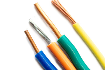 Sold and stranded electrical wire isolated