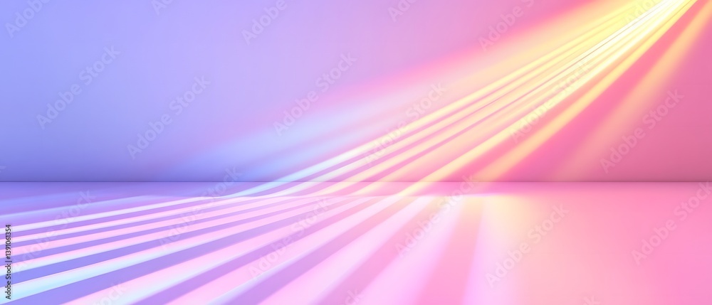 Poster abstract light patterns on a gradient surface