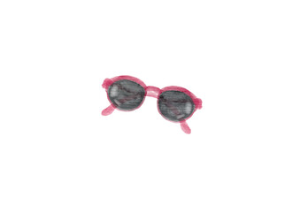 Pink Round Sunglasses, Minimalist Studio Shot, Translucent Frame