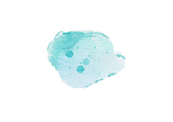 Abstract Teal Watercolor Wash with Speckled Texture
