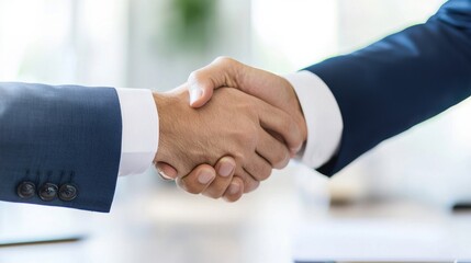 Professional Hands Shaking in a Corporate Business Environment