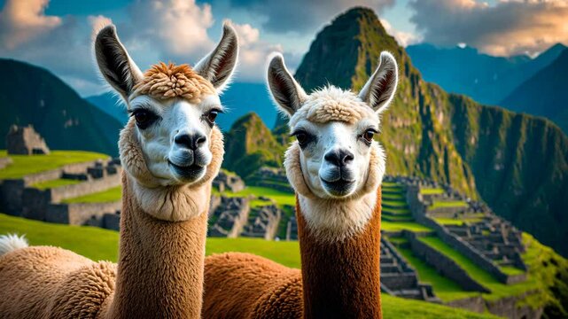 Llama in a Deserted Ancient City