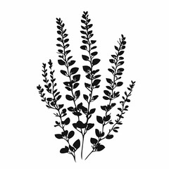 Elegant Botanical Leaf Silhouette Art Vector for Modern Home Decor and Design