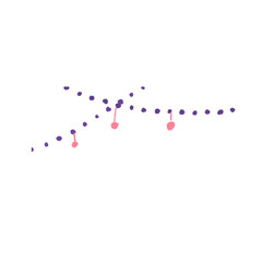 Abstract Purple and Pink Dotted Line Network
