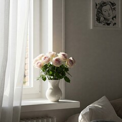 bouquet of roses in vase