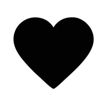 &Iacute;cone de cora&ccedil;&atilde;o preto em vetor PNG ou SVG