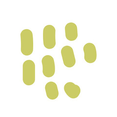 Abstract Olive Green Capsule Scatter Pattern