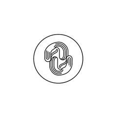 Abstract Logo Design in a Circle