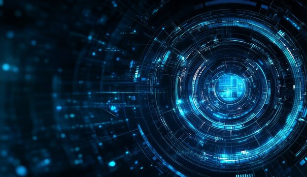 Futuristic digital technology network