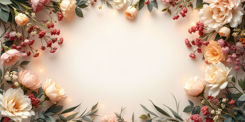 Elegant Floral Background with Pink Flowers