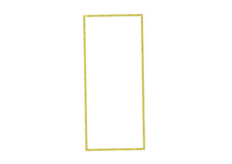 Gold Wire Rectangle Frame, Minimalist Design Element