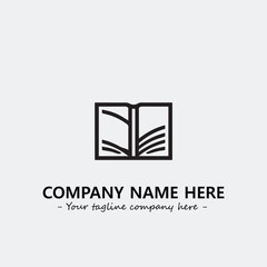 Book illustration black and white for logo company vector image
