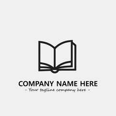 Book illustration black and white for logo company vector image
