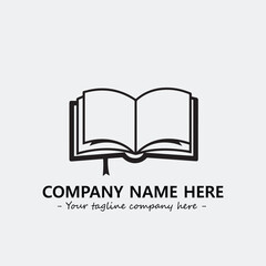 Book illustration black and white for logo company vector image
