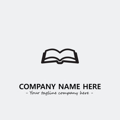 Book illustration black and white for logo company vector image
