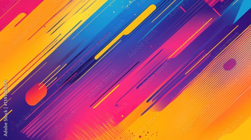 Poster a bold and energetic abstract background with sharp lines and contrasting colors, adding a sense of 