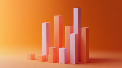 A dynamic shot of a D bar chart with animated bars rising and falling, showcasing real-time data changes and interactive data visualization.
