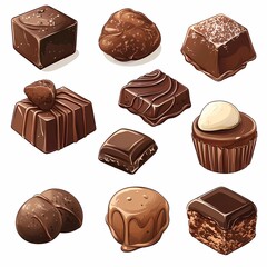 Obraz premium Assorted Boxed Artisan Chocolate: Perfect Gourmet Treats for Special Occasions and Corporate Gifts