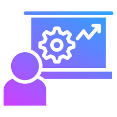 Career Education Icon Symbol Glyph Gradient