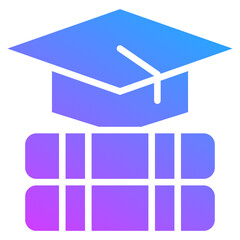 Career Education Icon Symbol Glyph Gradient