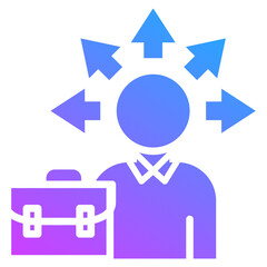 Career Education Icon Symbol Glyph Gradient