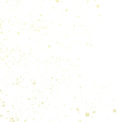 Abstract Pale Gold Dust Scatter on White Background