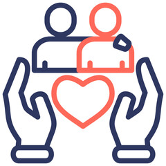 Help and Support Icon Symbol Outline Color