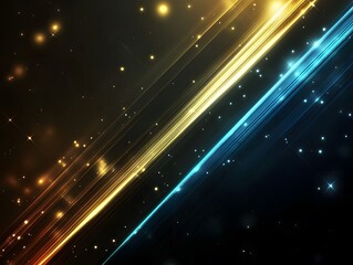 Obraz premium Abstract artistic design with glowing lines and twinkling sparkles