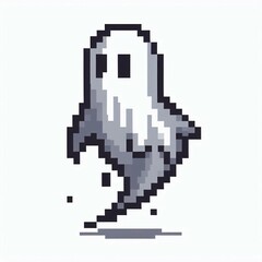 Fototapeta premium Pixel Ghost Illustration with Shading Suitable for Multimedia Project