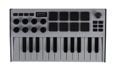 MIDI Keyboard Controller with Pads and Knobs – Top View
