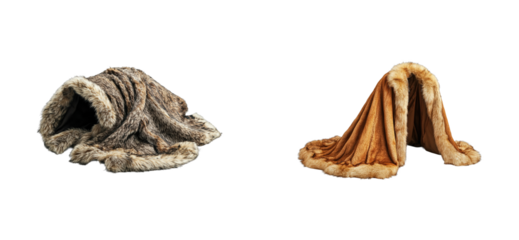 Cozy blanket fort creation indoor home warm environment. Cut out set