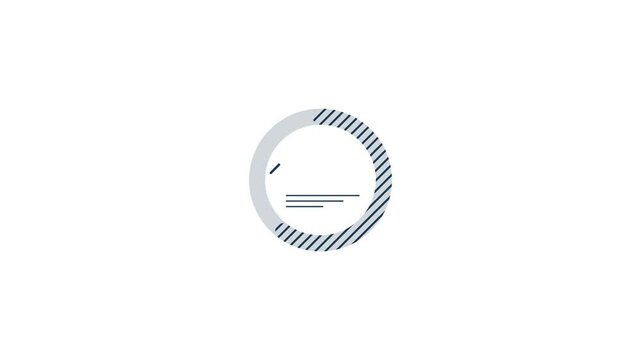 Animated business infographic element - simple circular chart