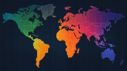Obraz premium Global economic growth trends worldwide insights infographic visuals digital environment analytical viewpoint