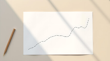 Graph Line on Soft Toned Paper
