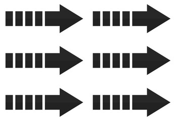 Black arrow icon isolated on white background.