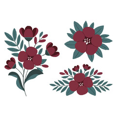 Abstract Floral Background with Flowers