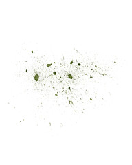 Olive Green Ink Splatter: Abstract Texture Background