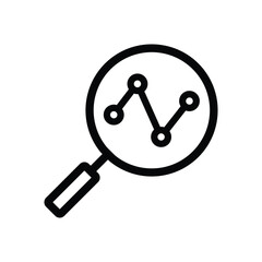 Analytic Search Icon Outline Vector