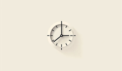 clock on a white background, Generative AI