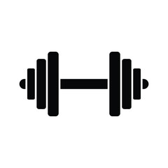 Dumbbell Icon Black Vector Design