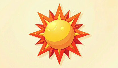 vector sun icon, Generative AI