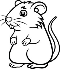Vector illustration of cartoon mouse