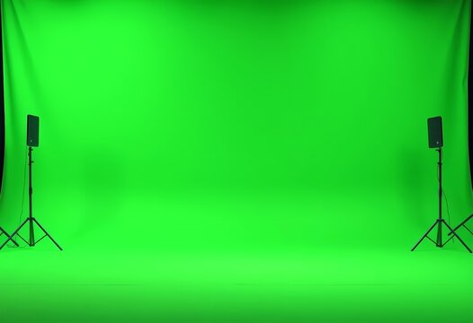Green screen backdrop with motion tracking markers for VFX Vector illustration, vector, backdrop