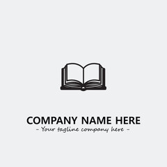 Book illustration black and white for logo company vector image
